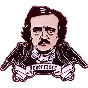 Edgar Allan Poe American Writer and Poet Enamel Metal Pin